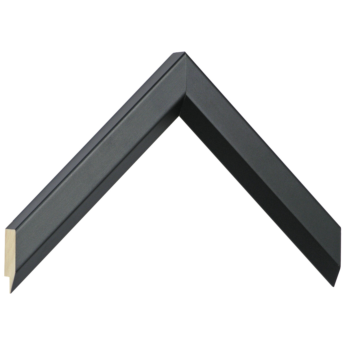 Asta in ayous - Larghezza 28mm Altezza 20 - Nero opaco - Campione