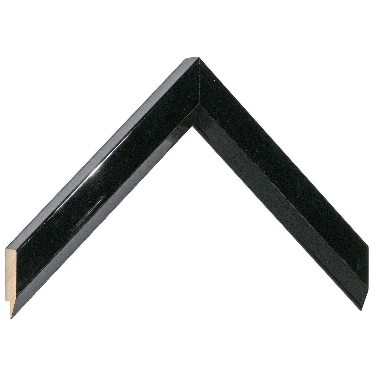 Asta in ayous - Larghezza 28mm Altezza 20 - Nero lucido - Campione