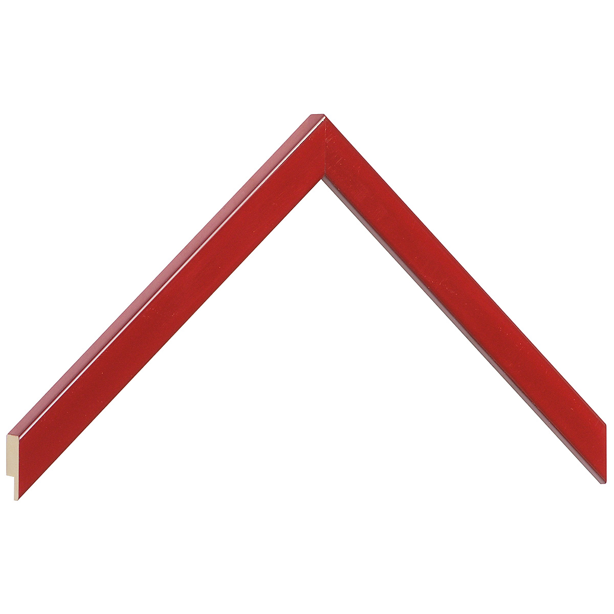 Asta in ayous piatta - Larghezza 15mm Altezza 14 - Rosso lucido - Campione