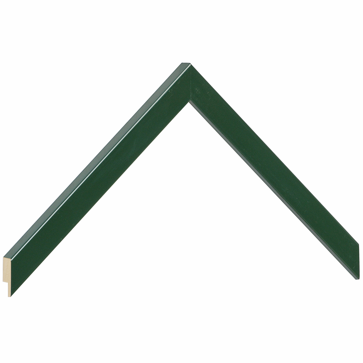 Asta in ayous piatta - Larghezza 15mm Altezza 14 - Verde lucido - Campione