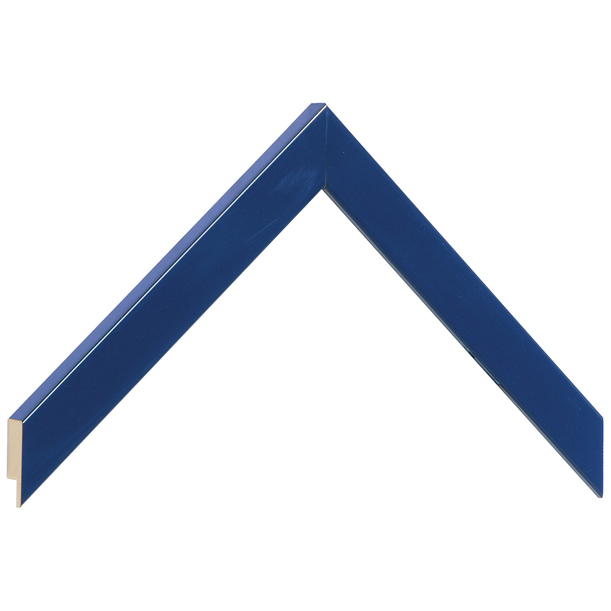 Asta in ayous piatta - Larghezza 20mm Altezza 14 - Blu lucido - Campione