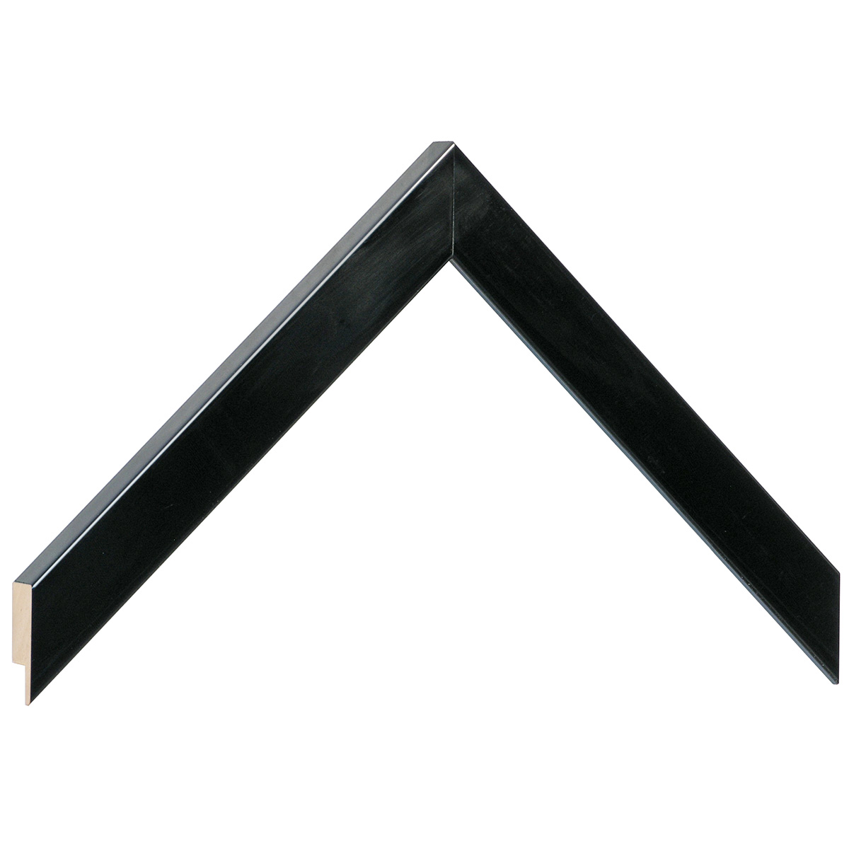 Asta ayous piatta - Larghezza 20mm Altezza 14 - Nero lucido - Campione