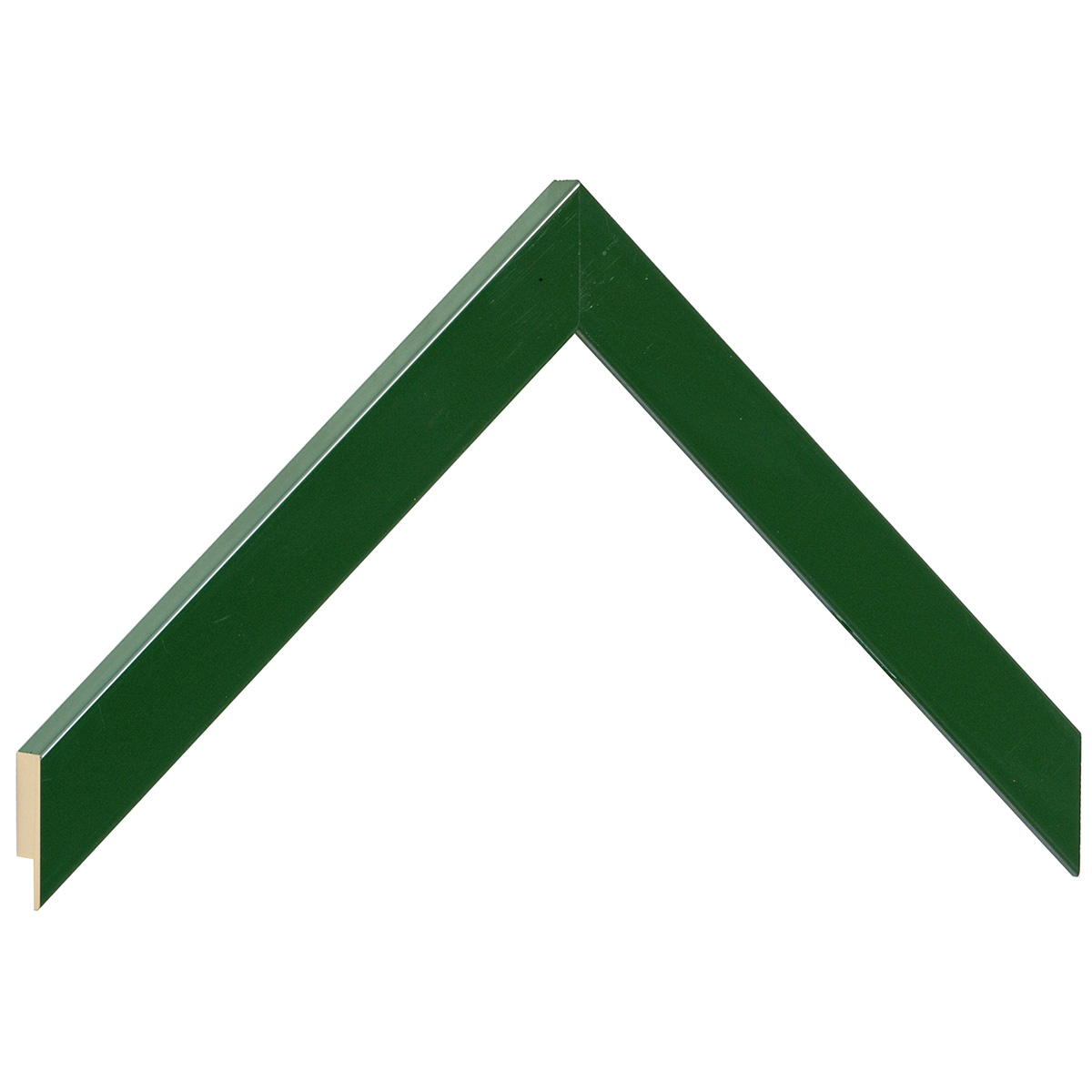 Asta in ayous piatta - Larghezza 20mm Altezza 14 - Verde lucido - Campione