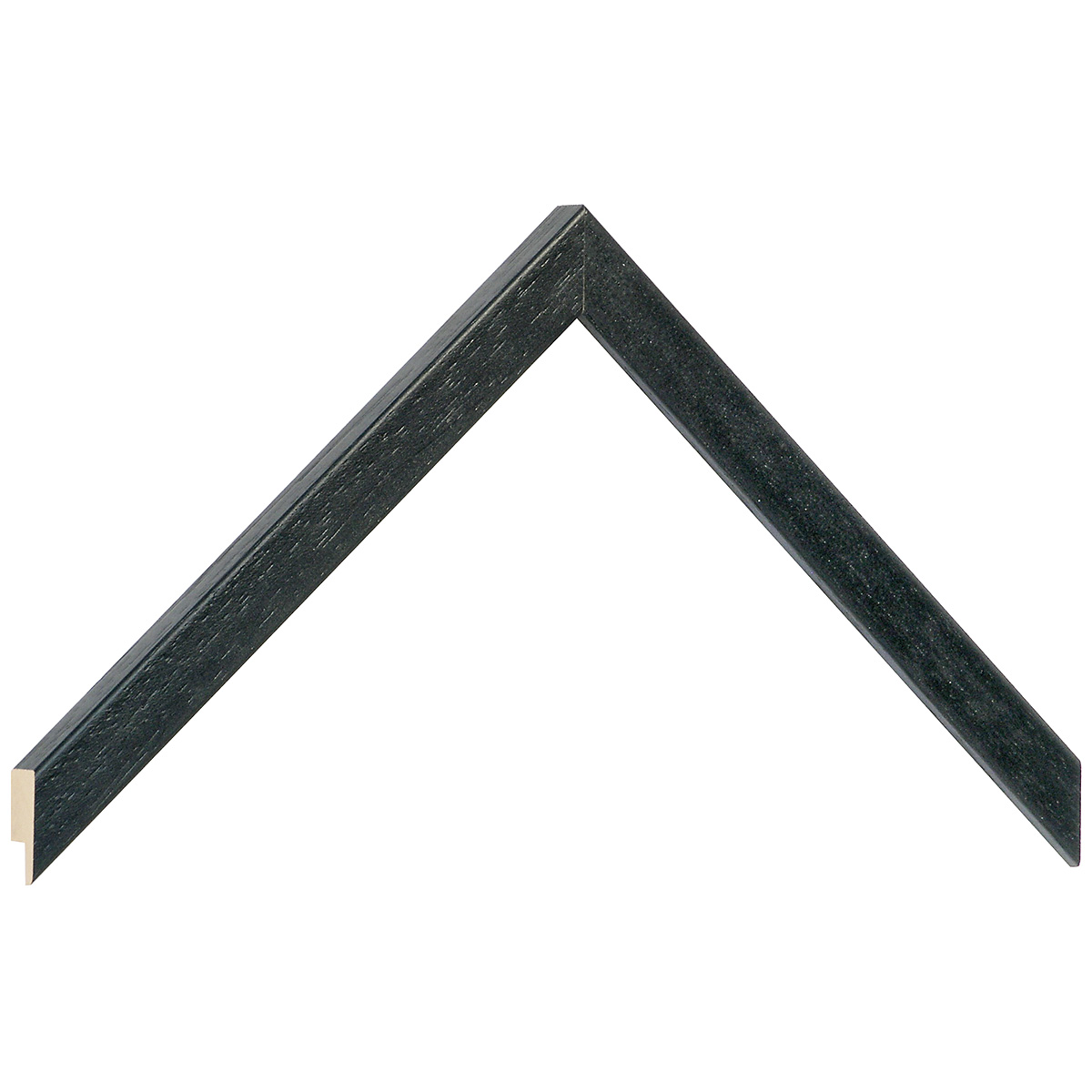 Asta in ayous piatta - Larghezza 15mm Altezza 14 - Nero, poro aperto - Campione