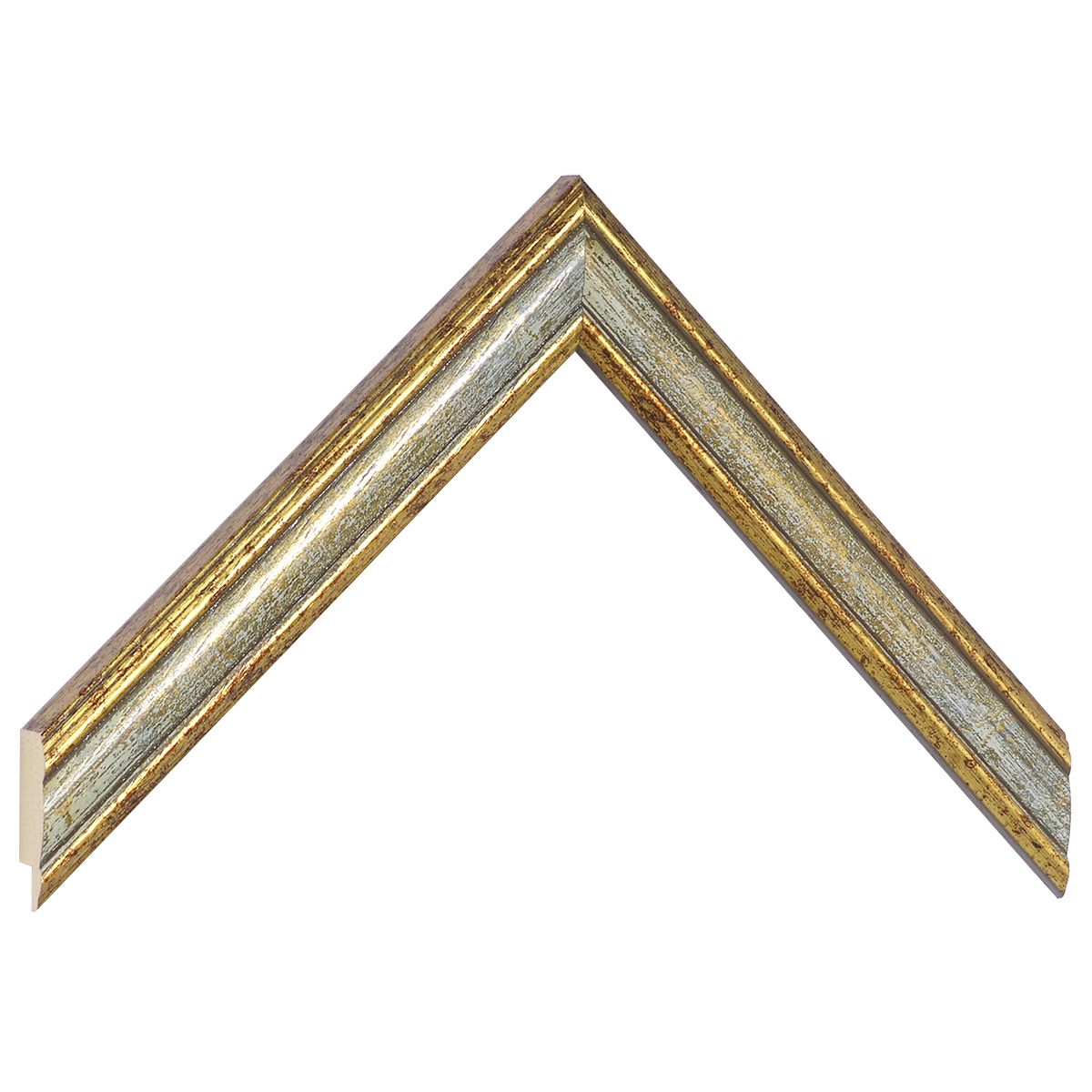 Asta in ayous - Larghezza 24mm Altezza 13 - Oro con fascia bianca - Campione