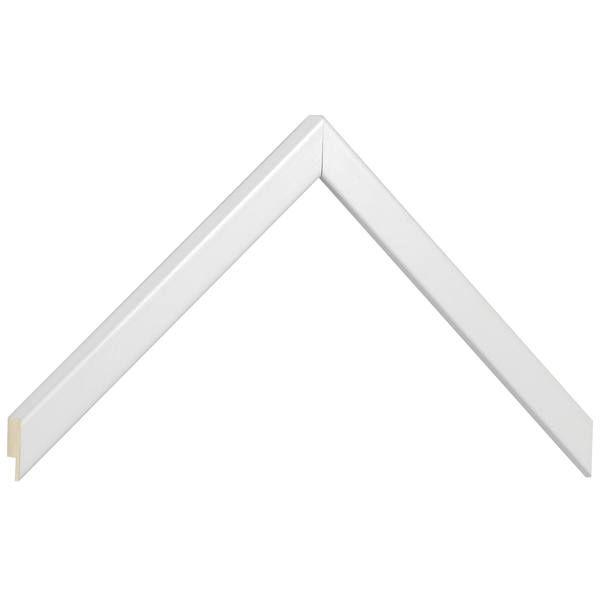 Asta in ayous piatta - Larghezza 15mm Altezza 14 - Bianco opaco - Campione