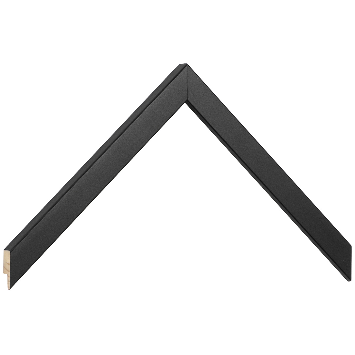 Asta in ayous piatta - Larghezza 15mm Altezza 14 - Nero opaco - Campione