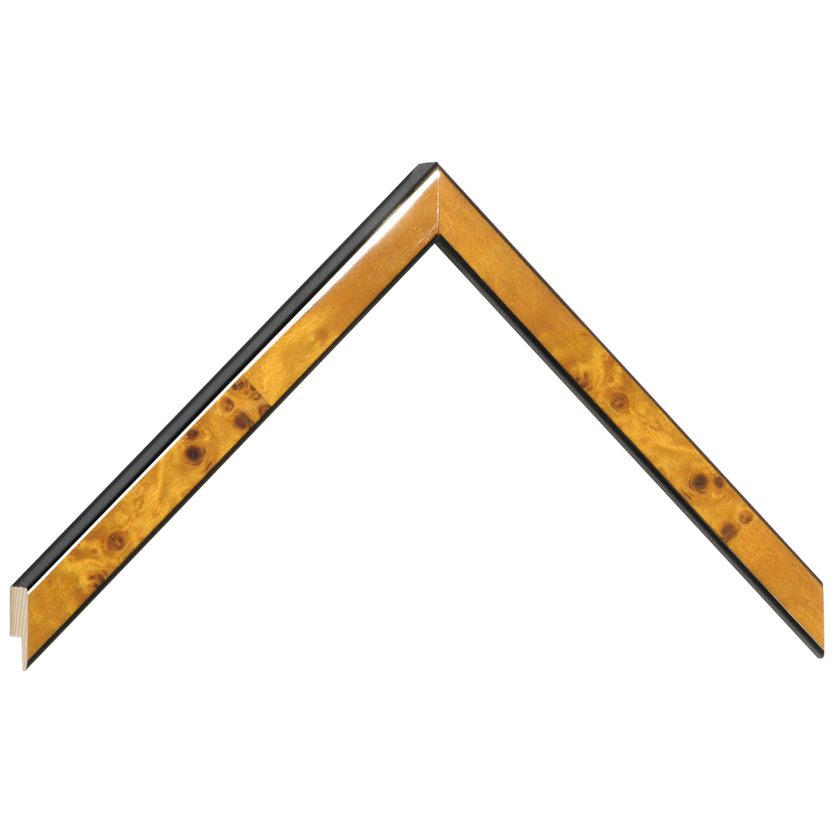 Asta in radica - Larghezza 15mm Altezza 14 - Lucida colore miele - Campione