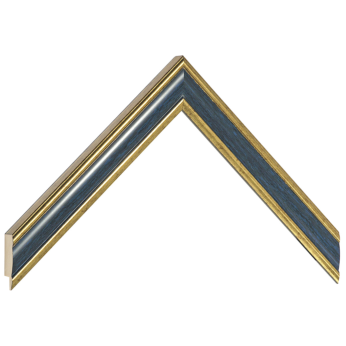 Asta pino giuntato - Larghezza 24mm Altezza 13 - Oro con fascia blu - Campione
