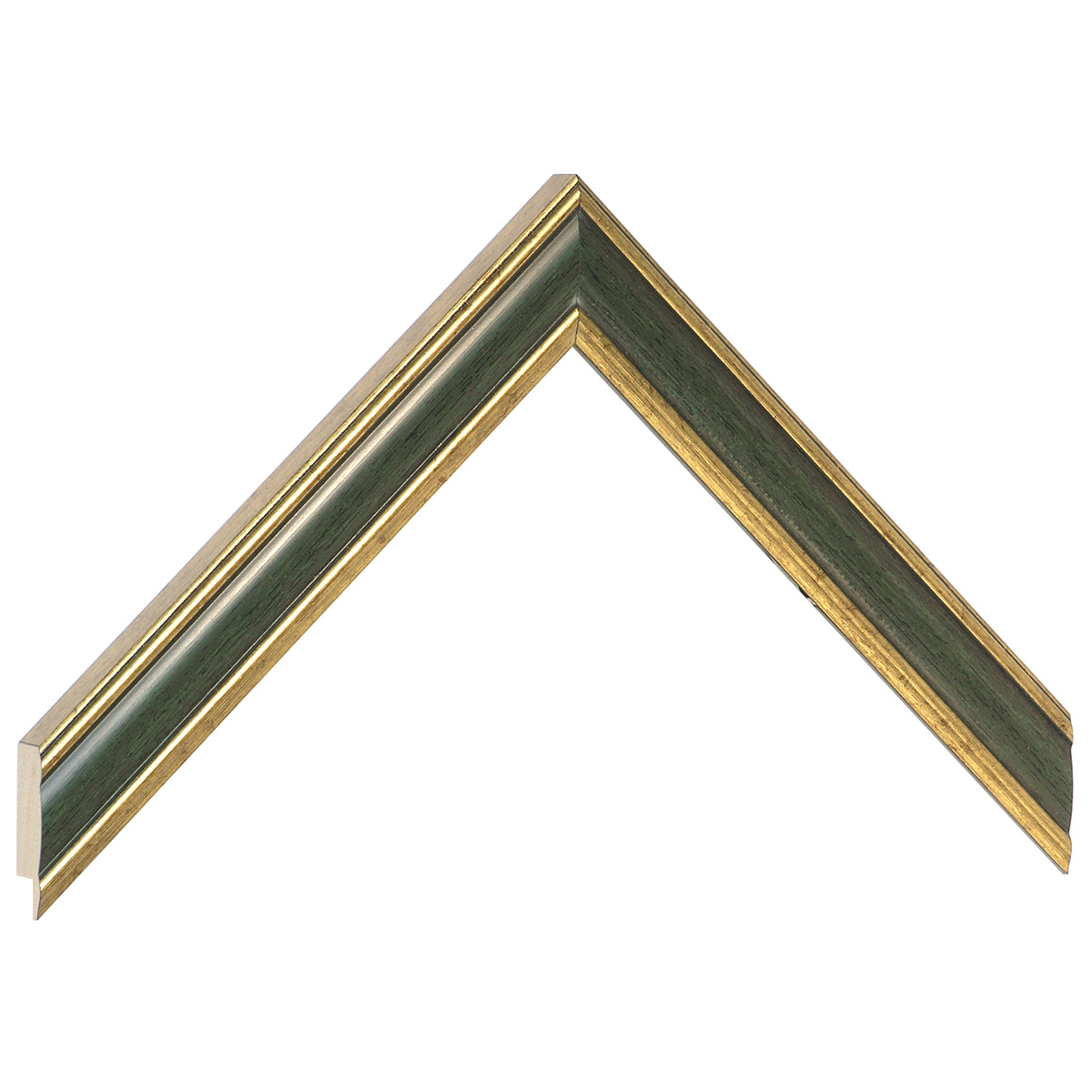 Asta pino giuntato - Larghezza 24mm Altezza 13 - Oro con fascia oliva - Campione