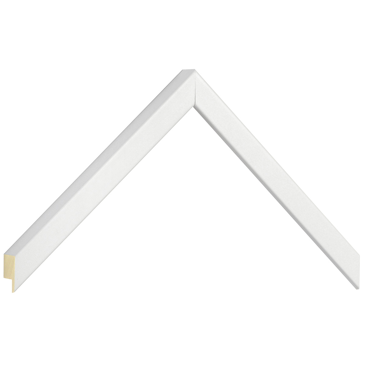 Asta in ayous piatta - Larghezza 15mm Altezza 20 - Bianco opaco - Campione