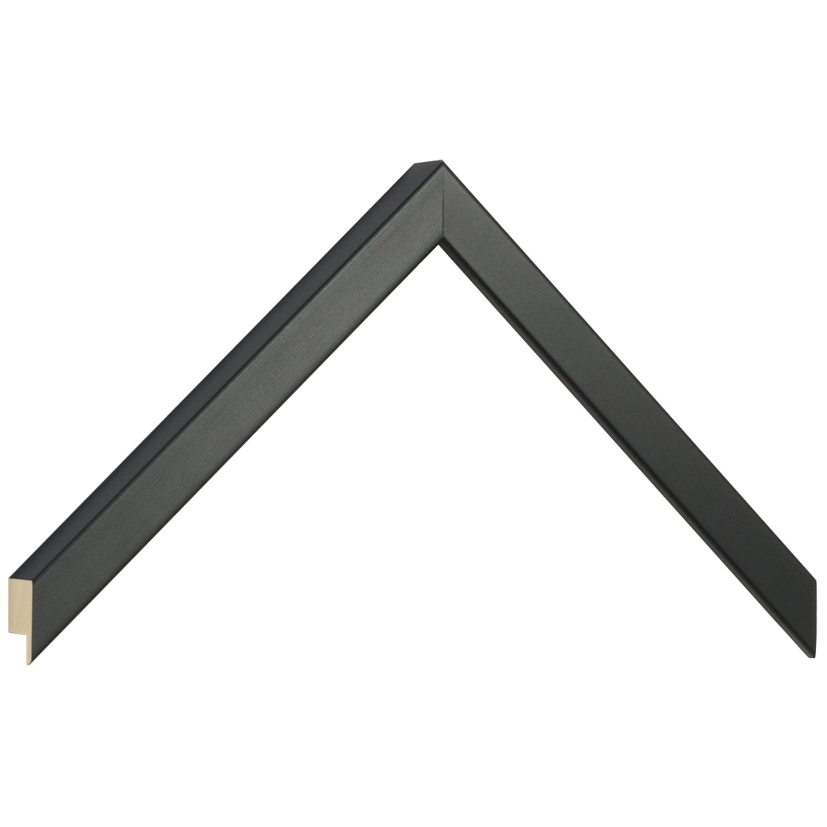 Asta in ayous piatta - Larghezza 15mm Altezza 20 - Nero opaco - Campione