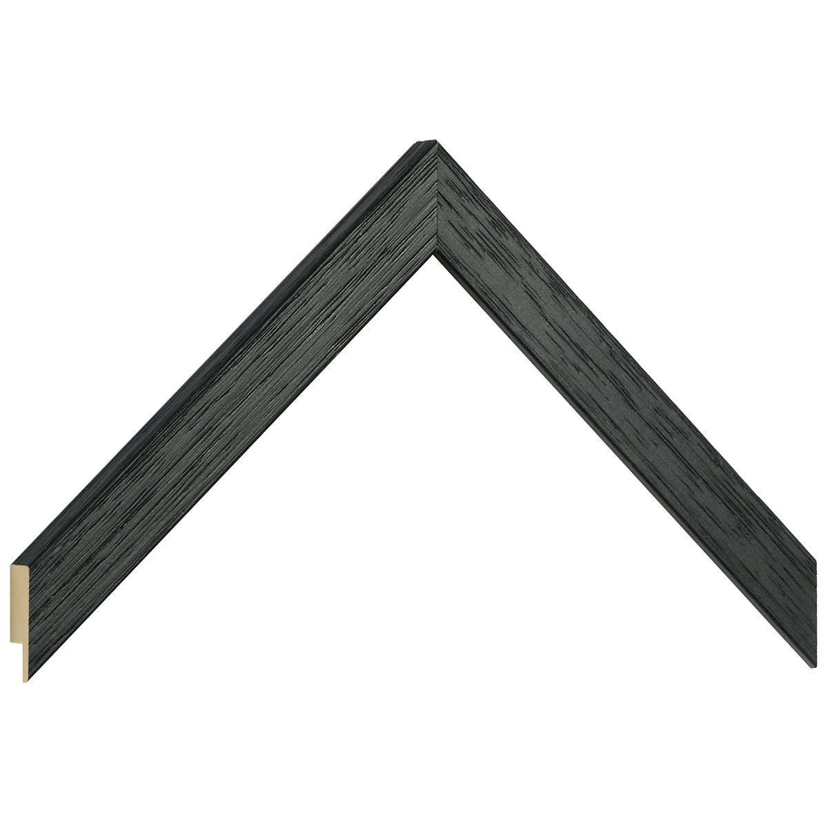 Asta in ayous piatta - Larghezza 20mm Altezza 14 - Nero, poro aperto - Campione
