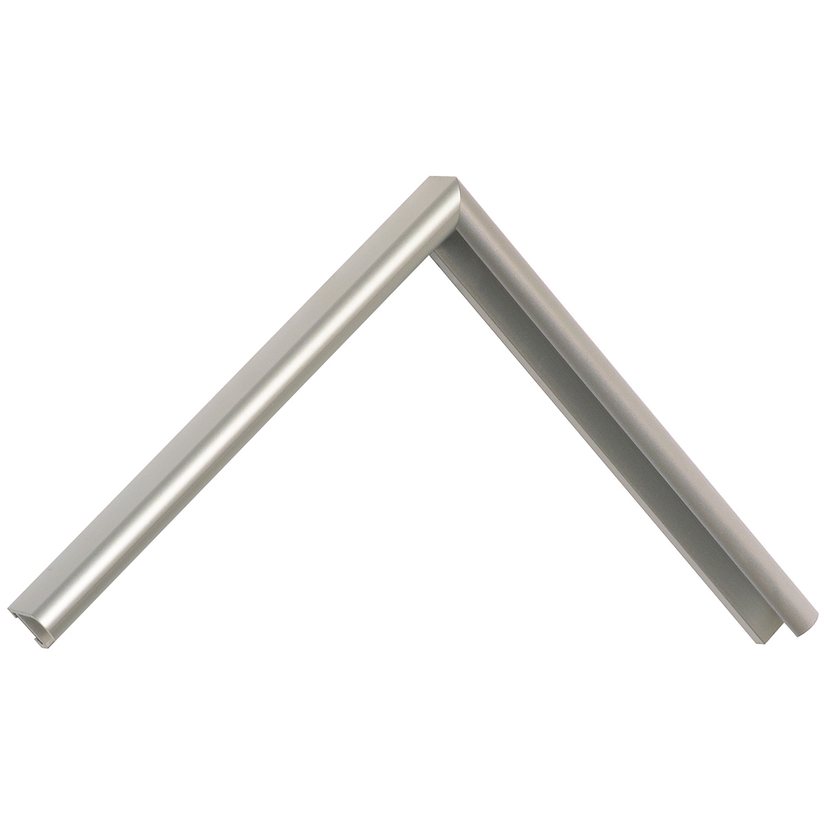 Asta alluminio serie 13 tonda - Argento satinato - Campione
