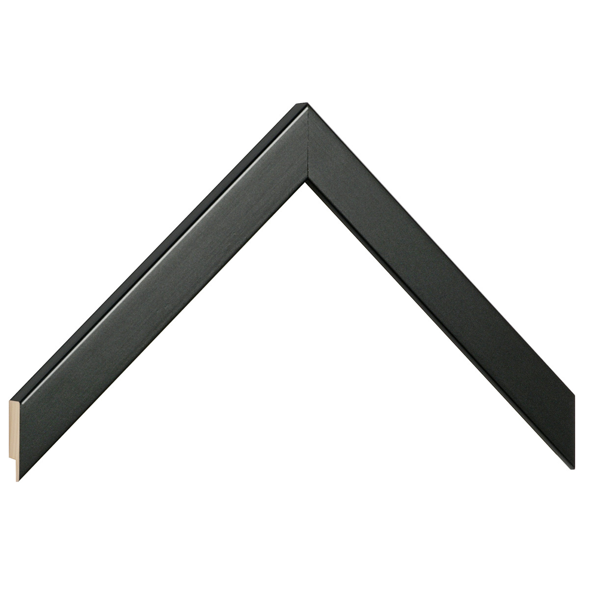 Asta in ayous piatta - Larghezza 20mm Altezza 14 - Nero opaco - Campione