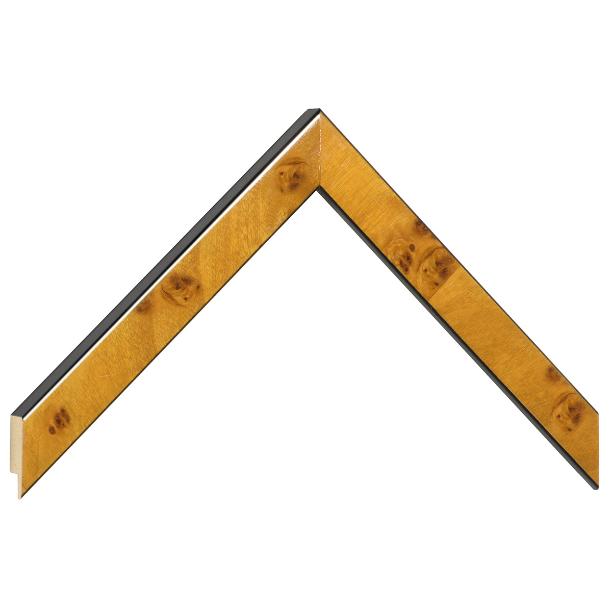 Asta in radica - Larghezza 20mm Altezza 14 - Lucida colore miele - Campione