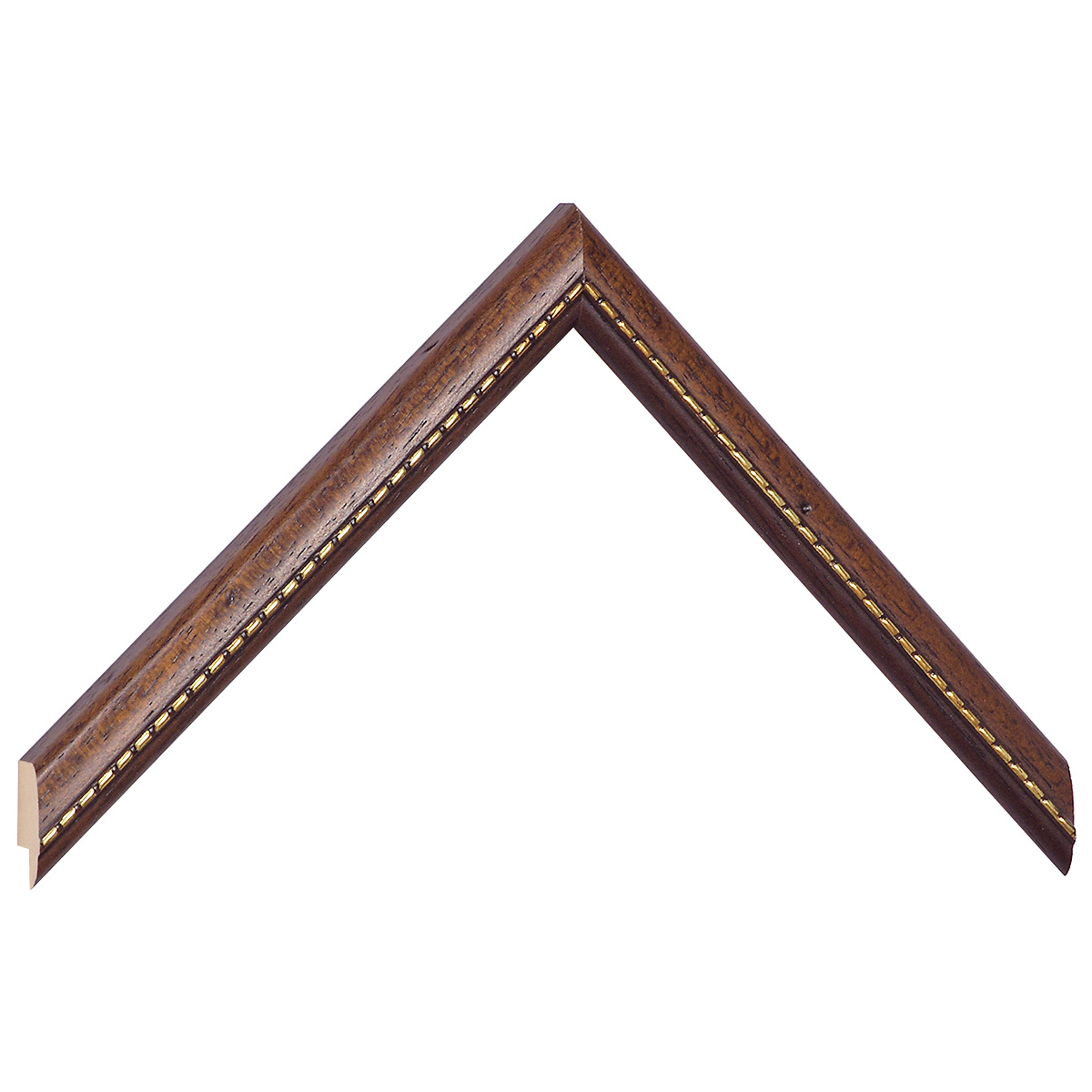 Asta in ayous - Larghezza 17mm Altezza 15 - Marrone, decorazioni dorate - Campione