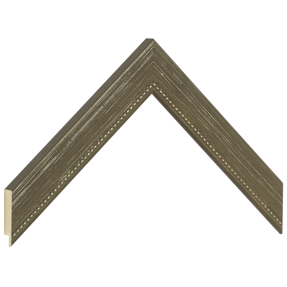 Asta pino giuntato - Larghezza 27mm Altezza 15 - Noce, filo perlato - Campione