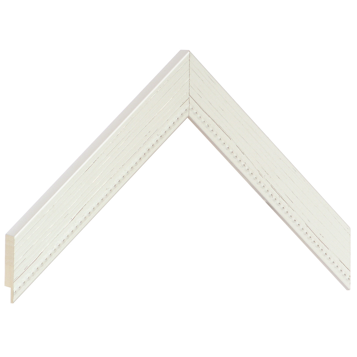 Asta pino giuntato - Larghezza 27mm Altezza 15 - Perla, filo perlato - Campione