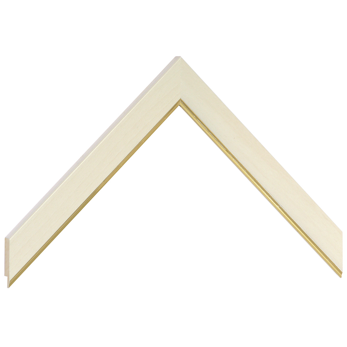 Asta pino giuntato - Larghezza 21mm Altezza 10 - Panna, filo oro - Campione