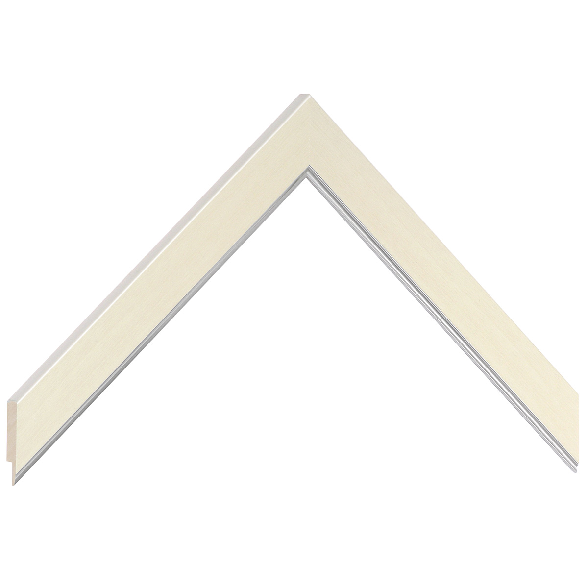 Asta pino giuntato - Larghezza 21mm Altezza 10 - Panna, filo argento - Campione
