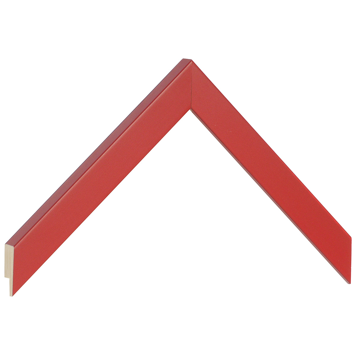 Asta in ayous piatta - Larghezza 20mm Altezza 14 - Rosso - Campione