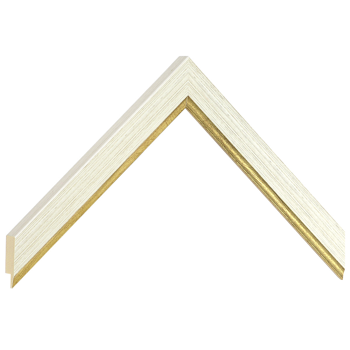 Asta pino giuntato - Larghezza 22mm Altezza 15 - Beige, filo oro - Campione