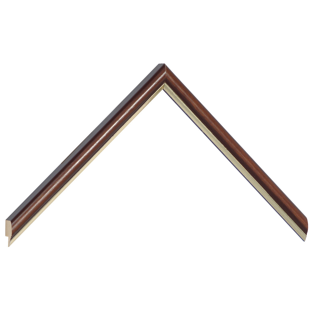 Asta pino giuntato - Larghezza 13mm Altezza 15 - Noce con filo argento - Campione