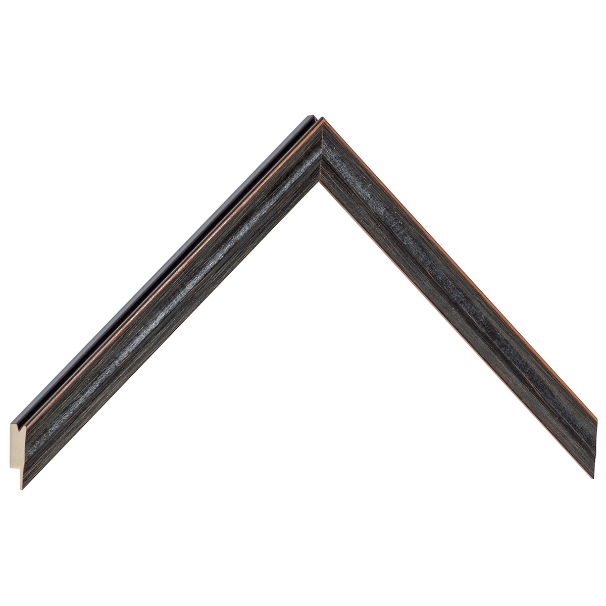 Asta pino giuntato - Larghezza 16mm Altezza 16 - Nero - Campione