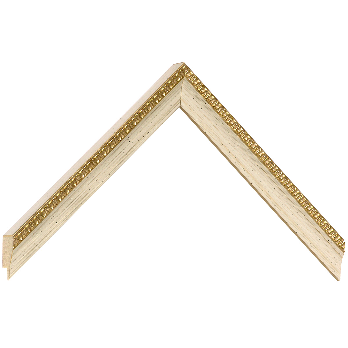 Asta pino giuntato - Larghezza 19mm Altezza 20 - Crema con decorazioni - Campione