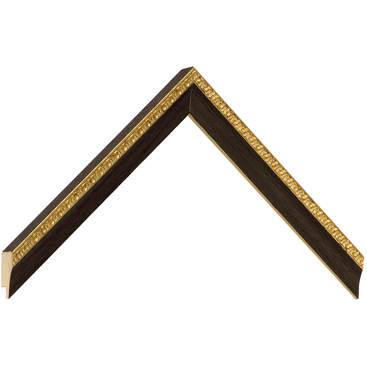 Asta pino giuntato - Larghezza 19mm Altezza 20 - Nero con decorazioni - Campione