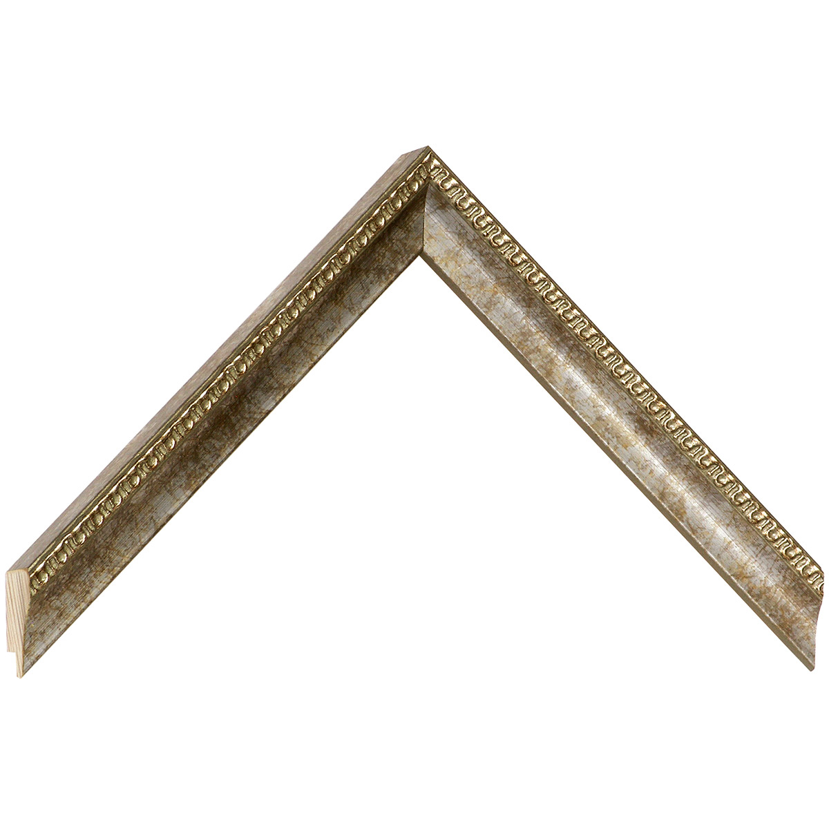 Asta pino giuntato - Larghezza 19mm Altezza 20 - Peltro con decorazioni - Campione