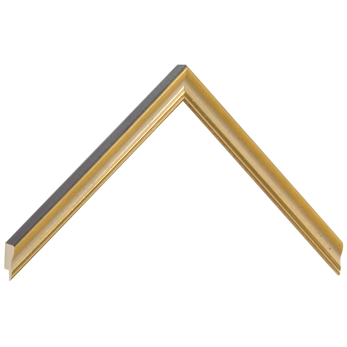 Asta in ayous - Larghezza 15mm Altezza 15 - Ocra con filo oro - Campione