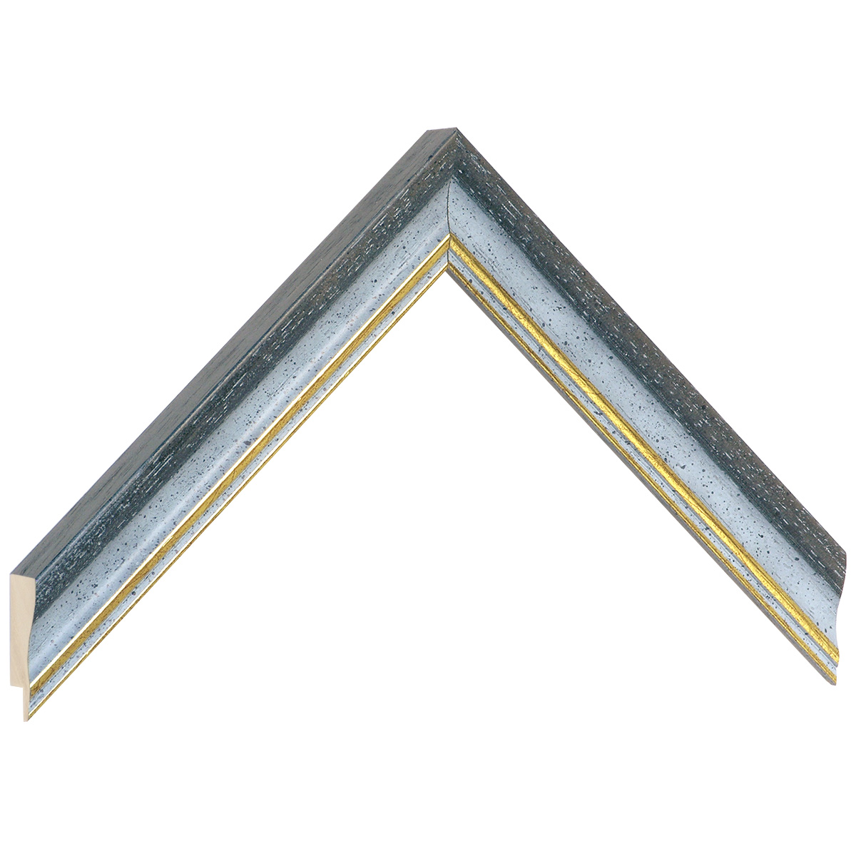 Asta pino giuntato - Larghezza 25mm Altezza 21 - Grigio filo oro - Campione