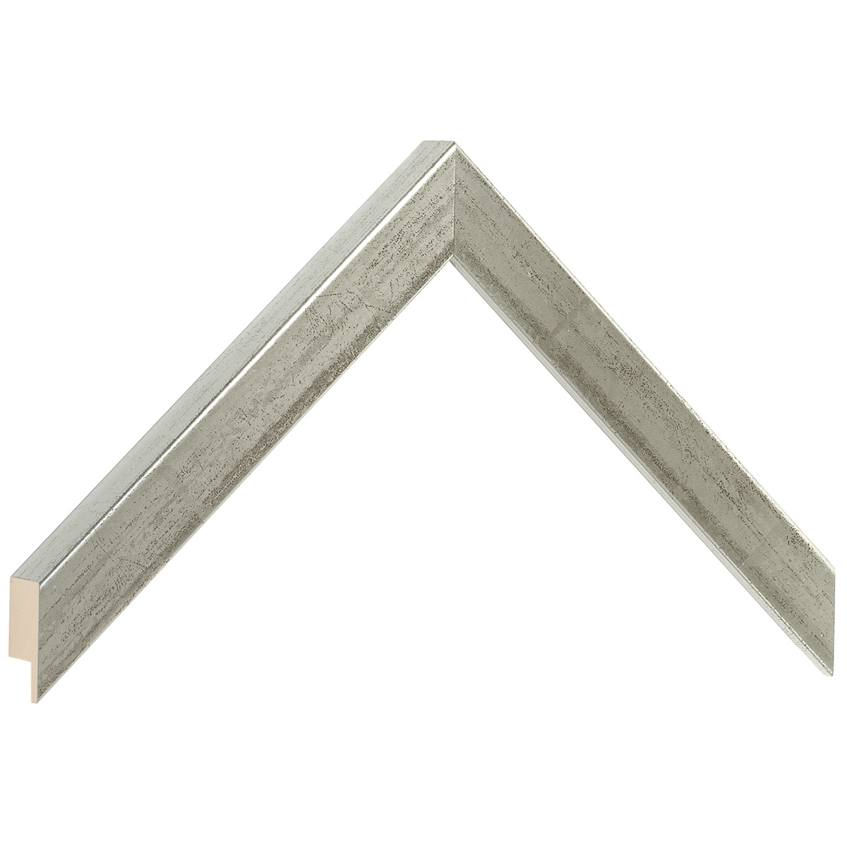 Asta in ayous piatta - Larghezza 20mm Altezza 20 - Argento vecchio - Campione