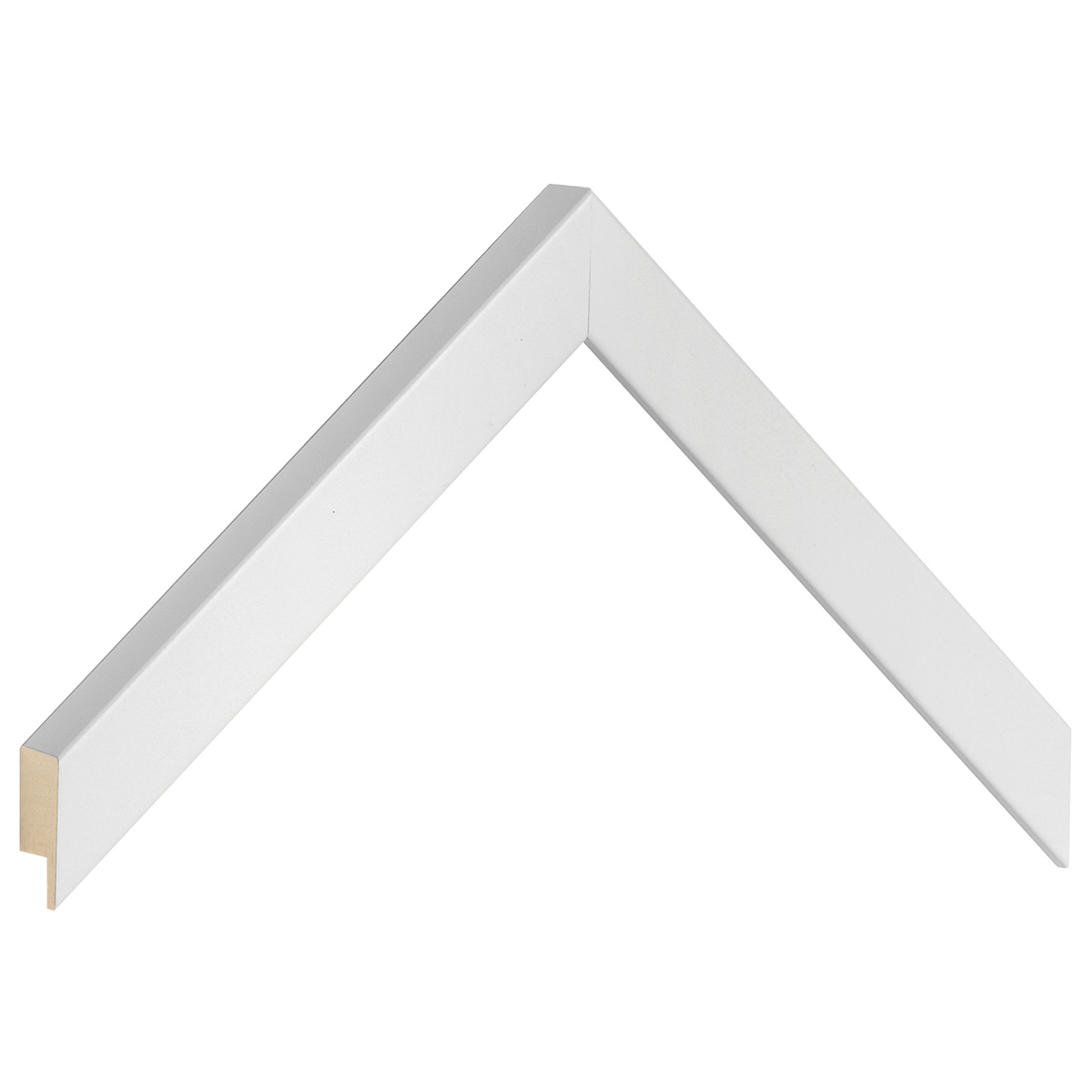 Asta in ayous piatta - Larghezza 20mm Altezza 20 - Bianco - Campione