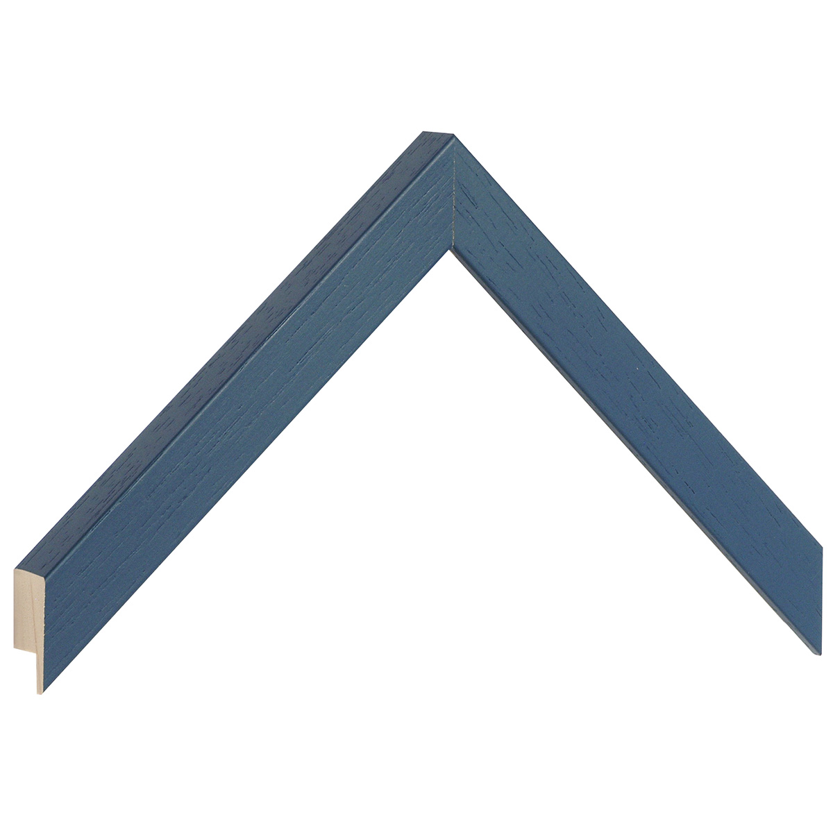 Asta in ayous piatta - Larghezza 20mm Altezza 20 - Blu denim - Campione