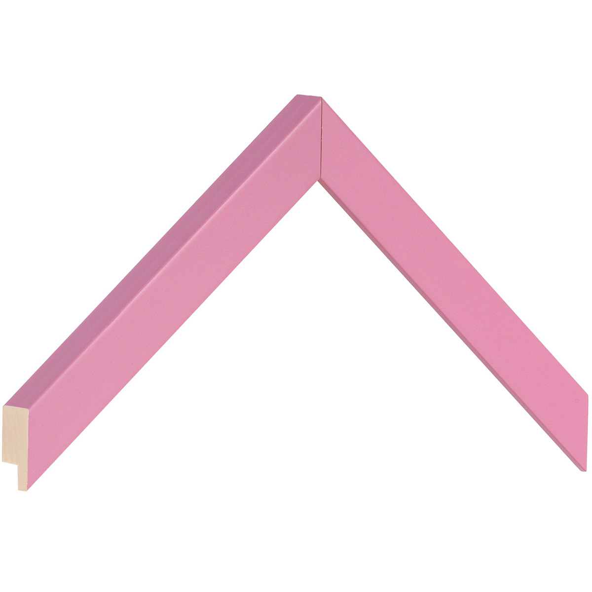 Asta in pino - Larghezza 20mm Altezza 20 - Rosa opaco - Campione