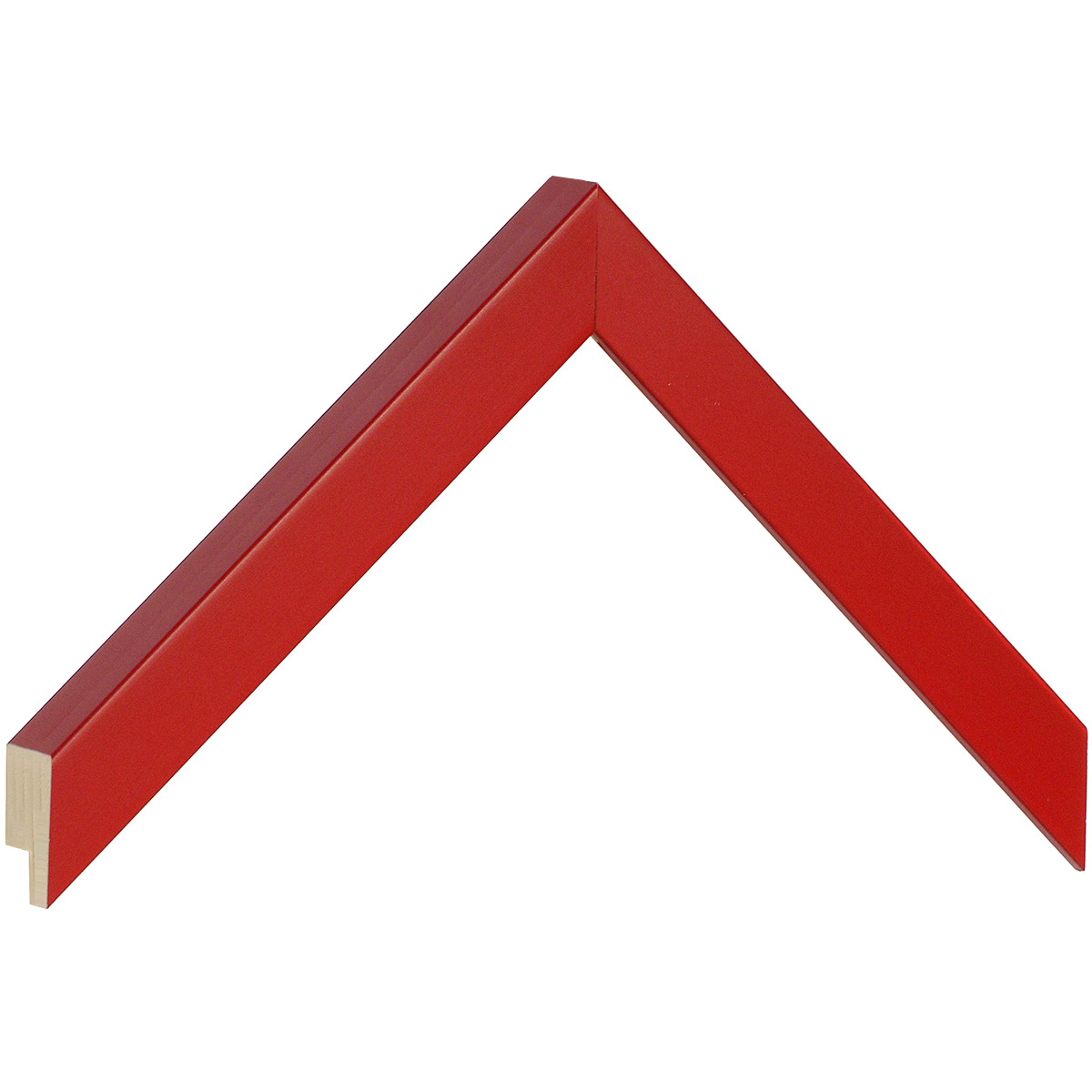 Asta in pino - Larghezza 20mm Altezza 20 - Rosso opaco - Campione
