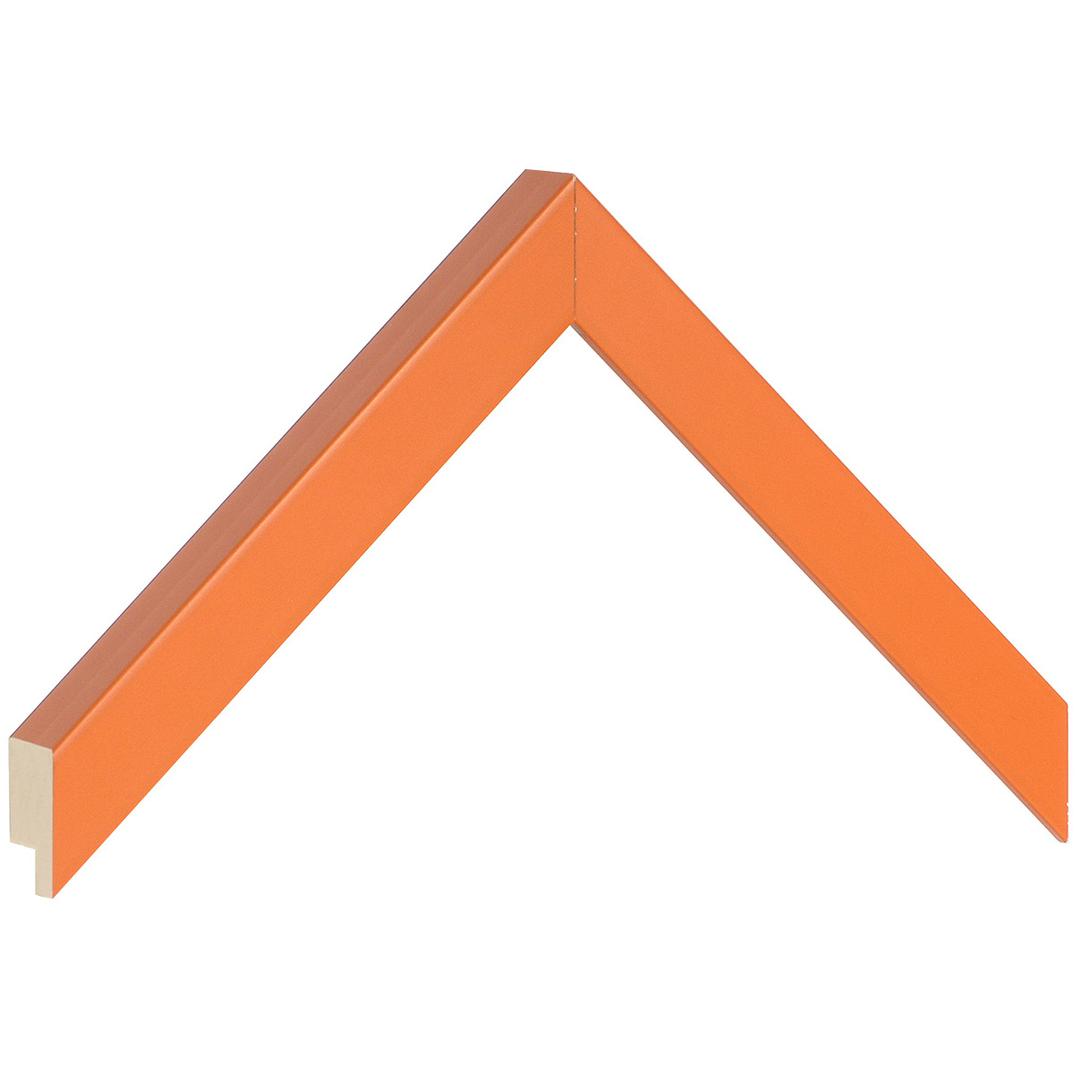 Asta in pino - Larghezza 20mm Altezza 20 - Arancio opaco - Campione