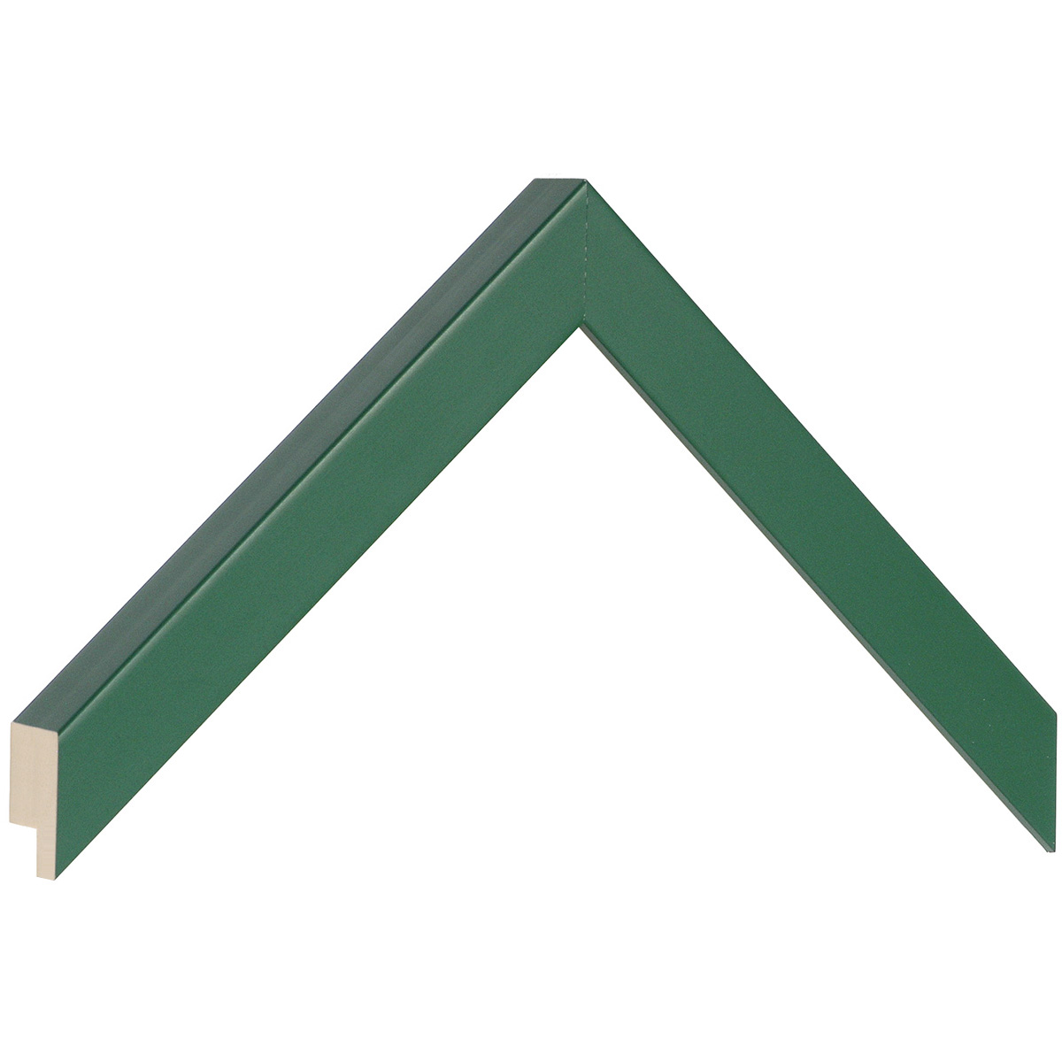 Asta in pino - Larghezza 20mm Altezza 20 - Verde opaco - Campione