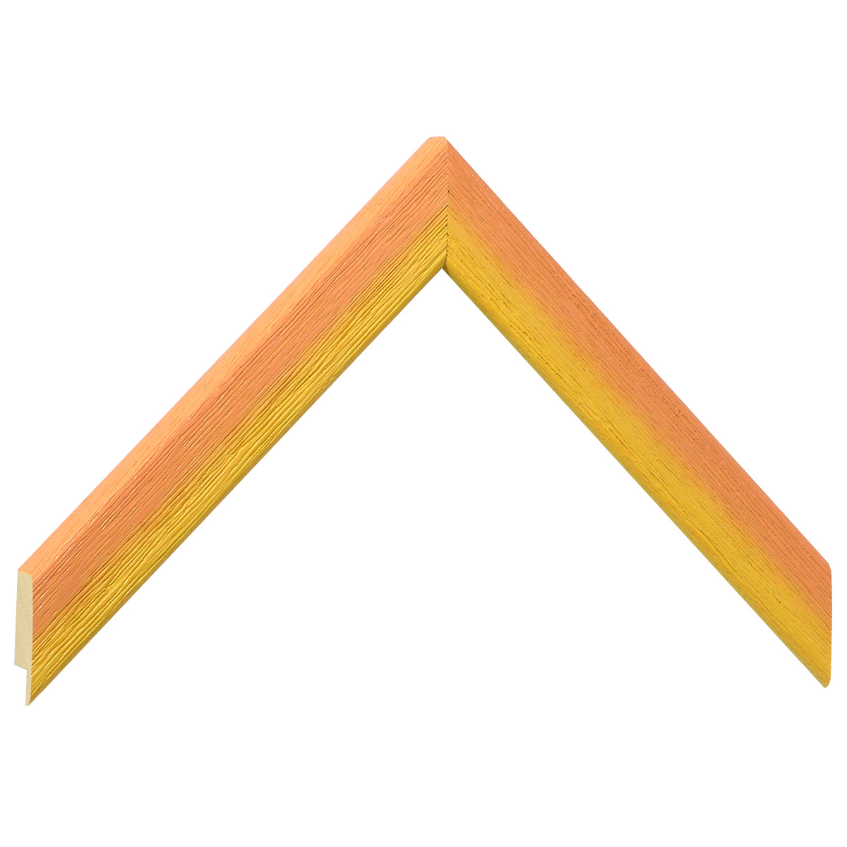 Asta in ayous - Larghezza 23mm Altezza 13 - Sfumata arancio - Campione