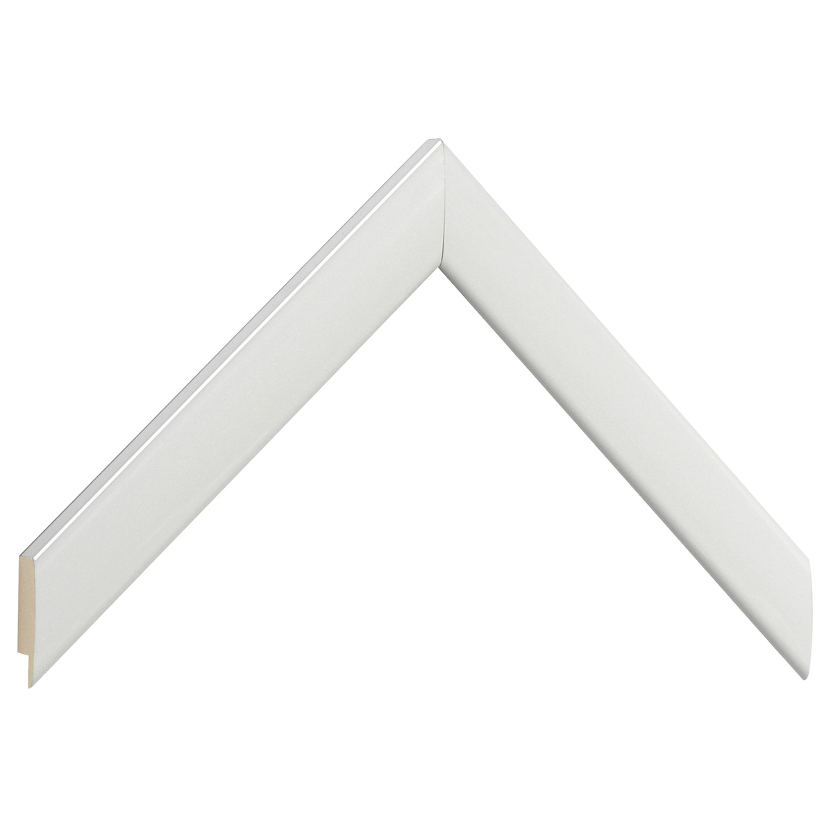 Asta in ayous - Larghezza 23mm Altezza 13 - Bianco lucido - Campione
