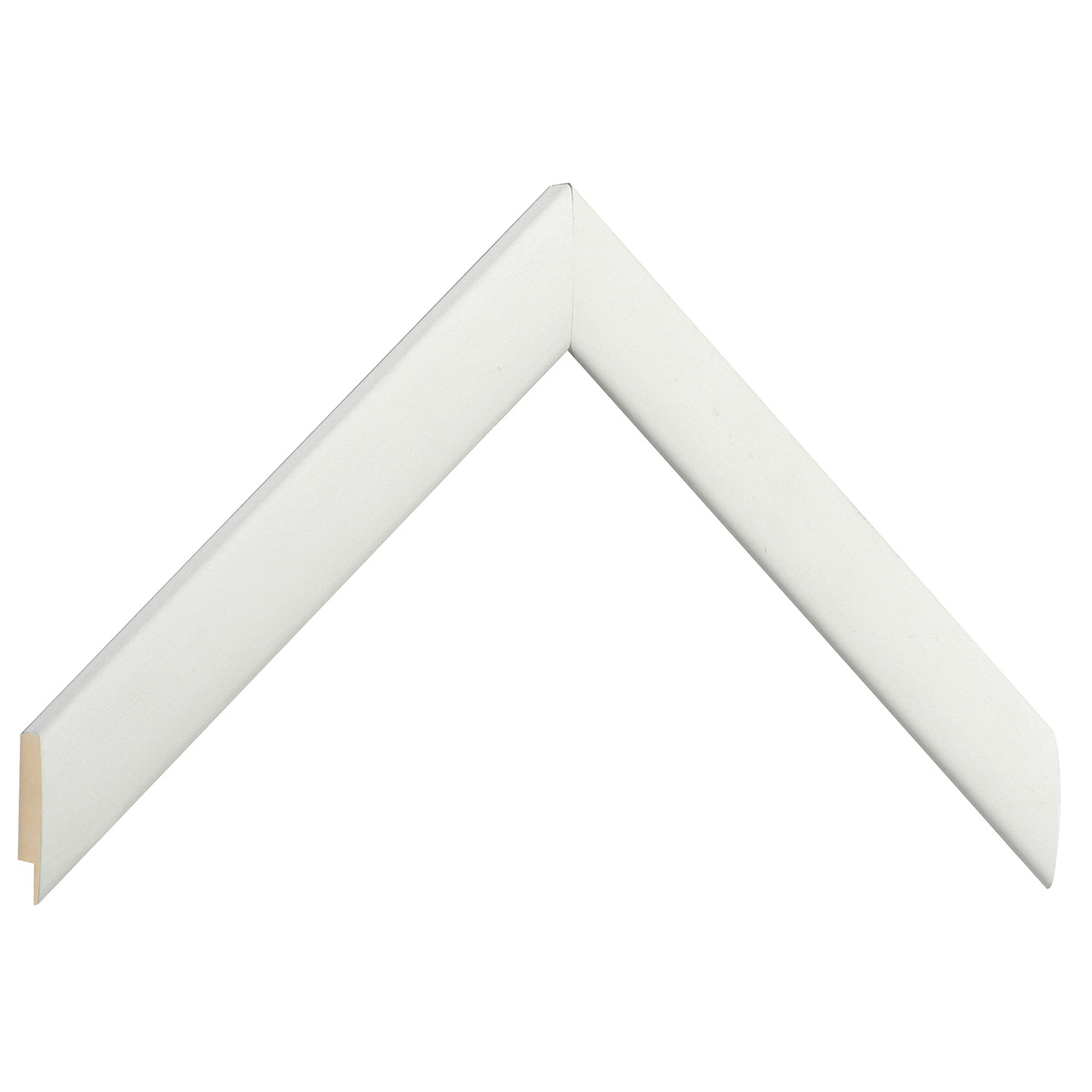 Asta in ayous - Larghezza 23mm Altezza 13 - Bianco opaco - Campione