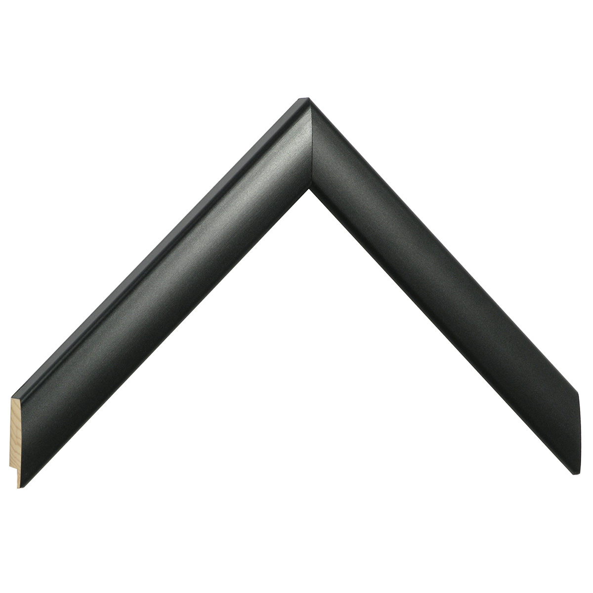Asta in ayous - Larghezza 23mm Altezza 13 - Nero opaco - Campione
