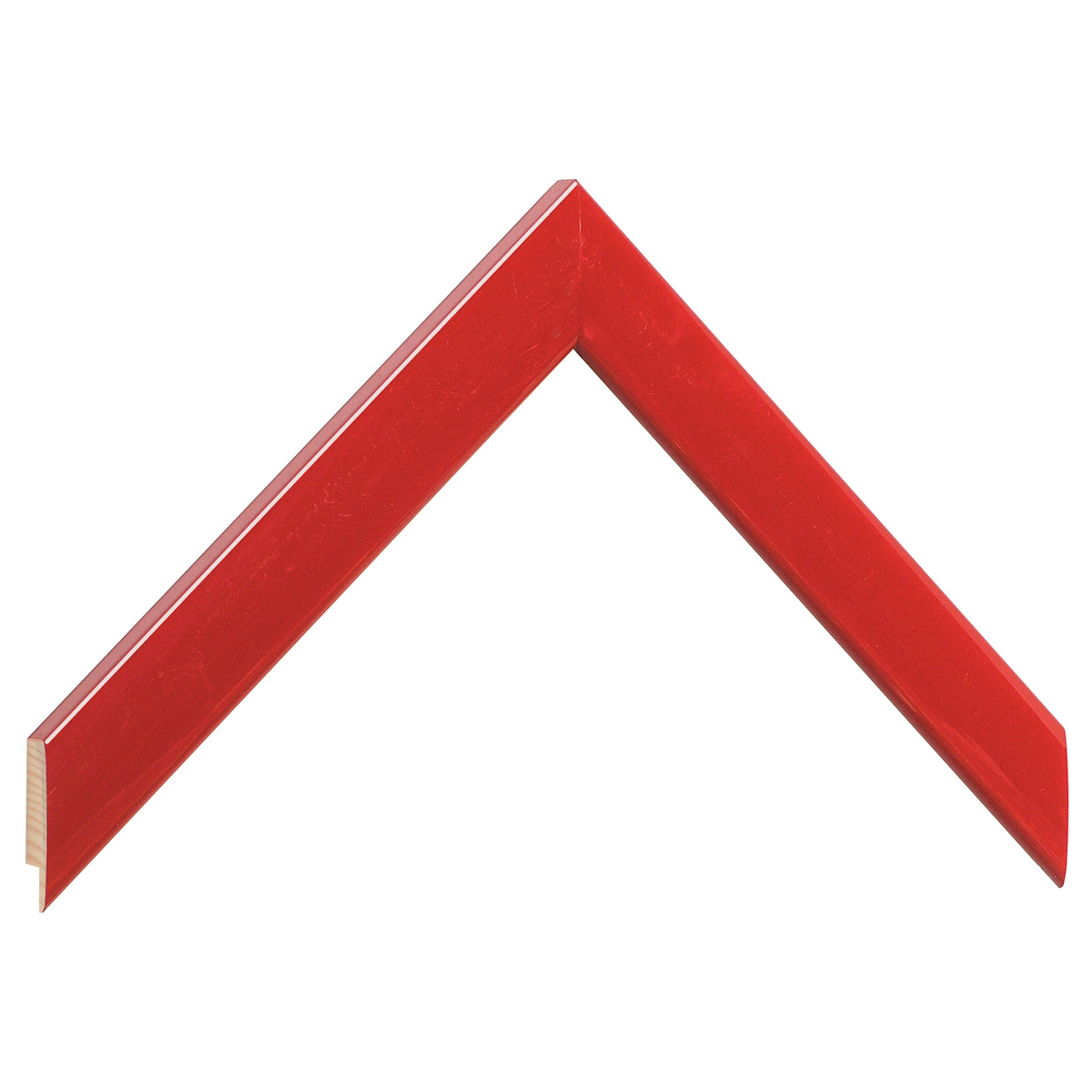 Asta in ayous - Larghezza 23mm Altezza 13 - Rosso lucido - Campione