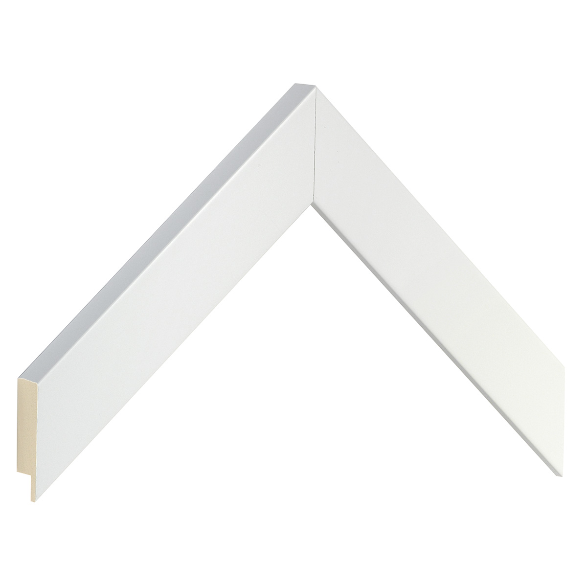 Asta in ayous piatta - Larghezza 30mm Altezza 20 - Bianco opaco - Campione