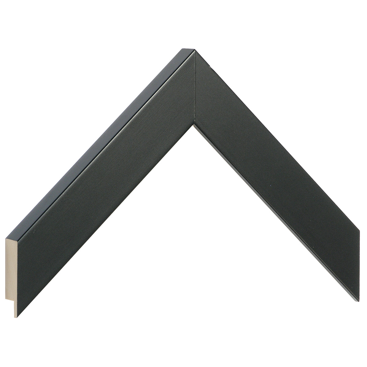 Asta in ayous piatta - Larghezza 30mm Altezza 20 - Nero opaco - Campione