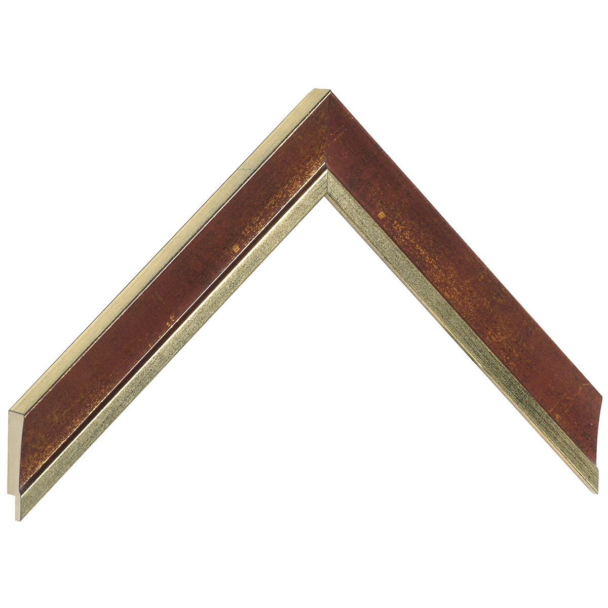 Asta pino giuntato - Larghezza 25mm Altezza 15 - Oro con fascia rossa - Campione