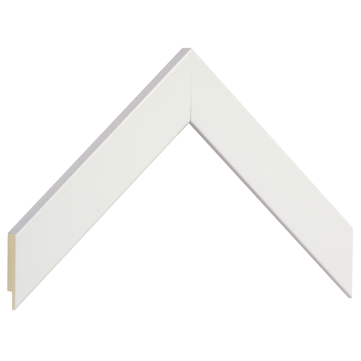 Asta in ayous piatta - Larghezza 30mm Altezza 14 - Bianco opaco - Campione